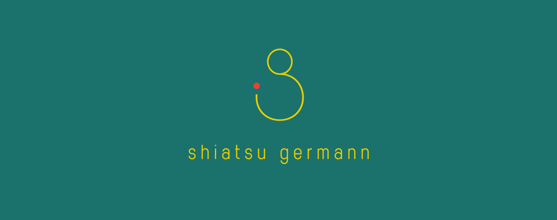 Grünes Banner mit Logo und dem Schriftzug "Shiatsu Germann"